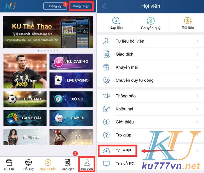 Những lý do nên tải app Ku77 về di động